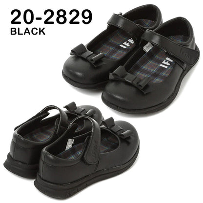 返學鞋 一片黏貼 20-2829 中童鞋 大童鞋 黑色 IFME